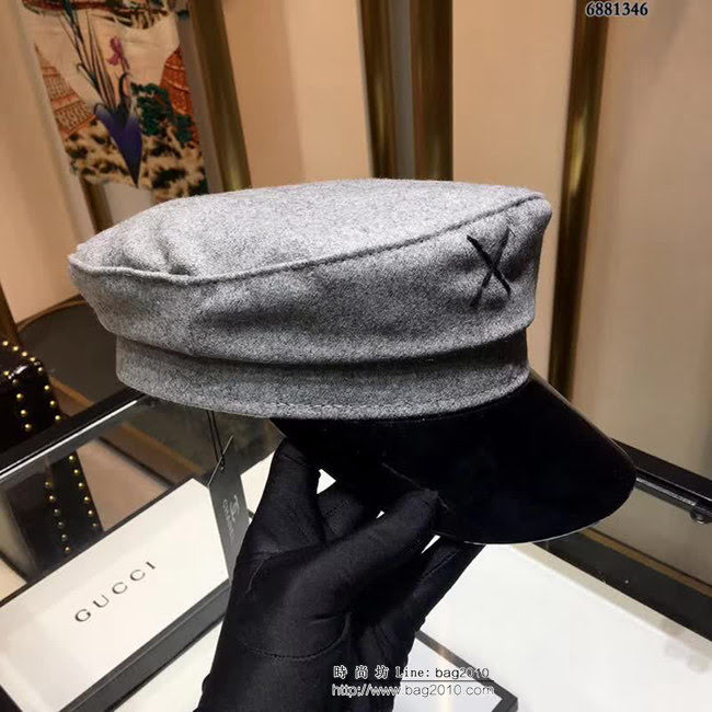 CHANEL香奈兒 2018皮帽簷新款軍帽 經典款貝雷帽 6881346 LLWJ7374